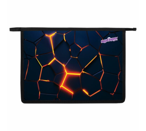 Папка для тетрадей ЮНЛАНДИЯ А4, 1 отделение, пластик, на молнии, 