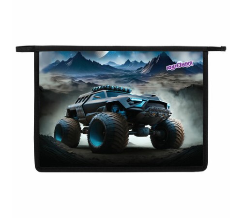 Папка для тетрадей ЮНЛАНДИЯ А4, 1 отделение, пластик, на молнии, 