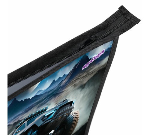 Папка для тетрадей ЮНЛАНДИЯ А4, 1 отделение, пластик, на молнии, 