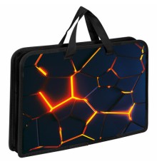 Папка на молнии с ручками ЮНЛАНДИЯ А4, 1 отделение, пластик, ширина 45 мм, 