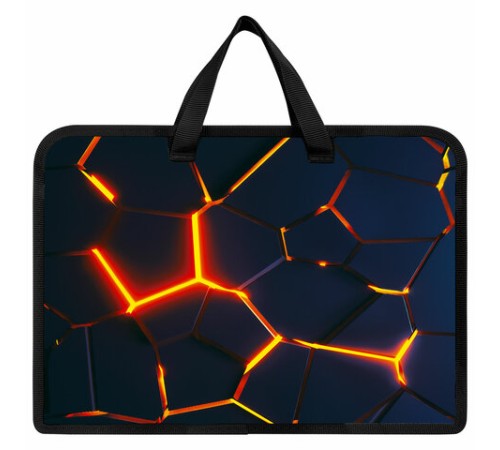 Папка на молнии с ручками ЮНЛАНДИЯ А4, 1 отделение, пластик, ширина 45 мм, 