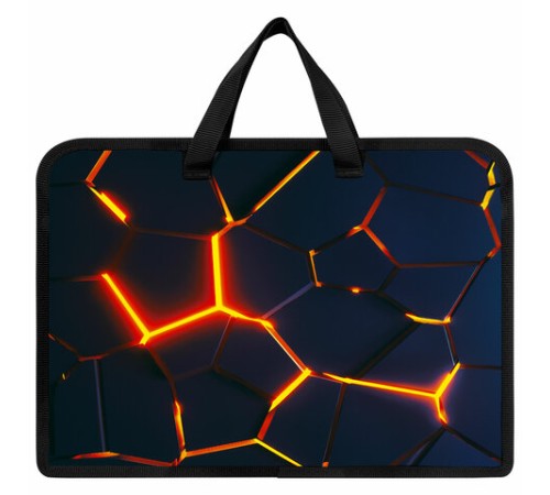 Папка на молнии с ручками ЮНЛАНДИЯ А4, 1 отделение, пластик, ширина 45 мм, 