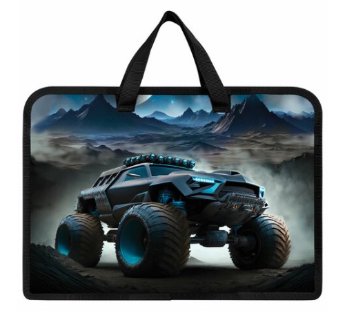 Папка на молнии с ручками ЮНЛАНДИЯ А4, 1 отделение, пластик, ширина 45 мм, 