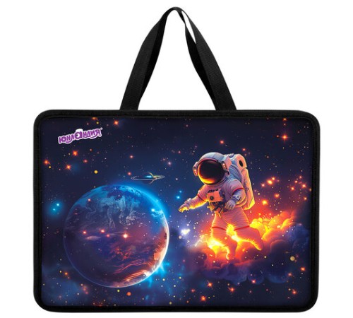 Папка на молнии с ручками ЮНЛАНДИЯ А4, 1 отделение, пластик, 80 мм, 