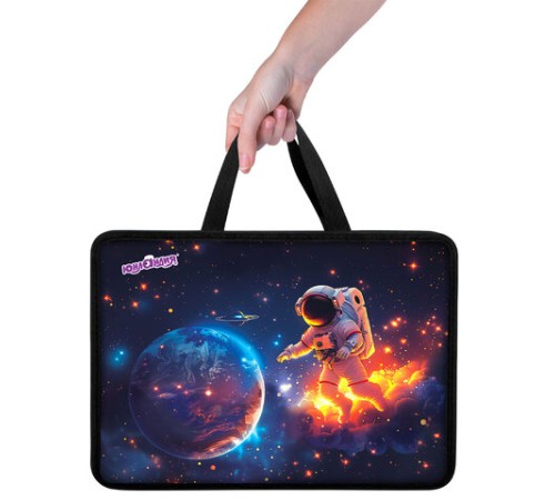 Папка на молнии с ручками ЮНЛАНДИЯ А4, 1 отделение, пластик, 80 мм, 