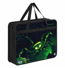 Папка на молнии с ручками BRAUBERG А4, 1 отделение, пластик, 80 мм, 