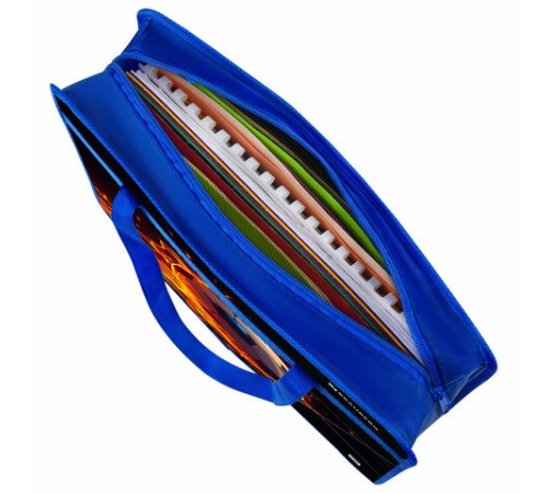 Папка на молнии с ручками BRAUBERG А4, 1 отделение, пластик, 80 мм, 