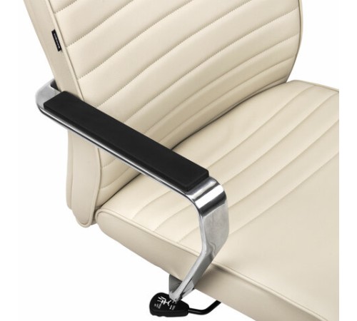 Кресло BRABIX PREMIUM "Solo EX-730", алюминий, хром, экокожа, бежевое, 532937 Кресло BRABIX PREMIUM "Solo EX-730", алюминий, хром, экокожа, бежевое, 532937