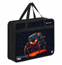 Папка на молнии с ручками BRAUBERG А4, 1 отделение, пластик, 80 мм, 