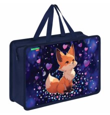 Папка на молнии с ручками BRAUBERG KIDS А4, 1 отделение, пластик, 100 мм, 