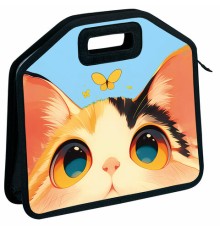 Папка-сумка ЮНЛАНДИЯ, 1 отделение, фетровые ручки, 34х30х11 см, 