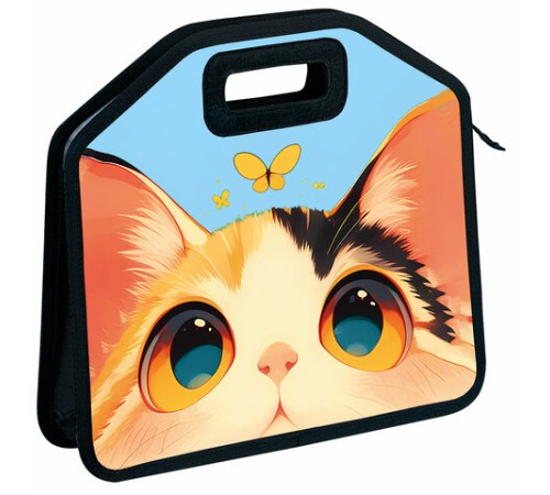 Папка-сумка ЮНЛАНДИЯ, 1 отделение, фетровые ручки, 34х30х11 см, 