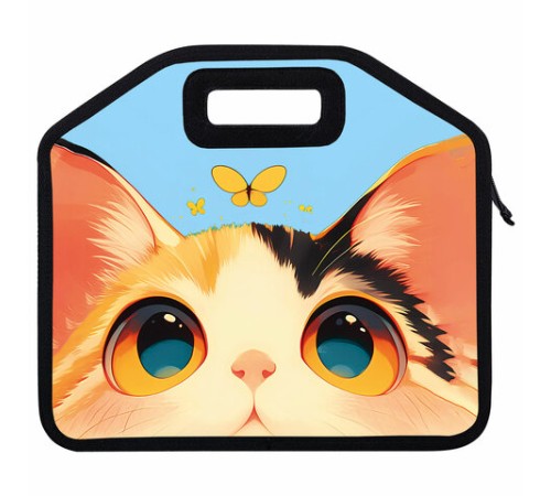 Папка-сумка ЮНЛАНДИЯ, 1 отделение, фетровые ручки, 34х30х11 см, 