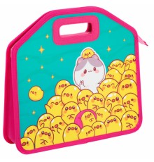 Папка-сумка ЮНЛАНДИЯ, 1 отделение, фетровые ручки, 34х30х11 см, 