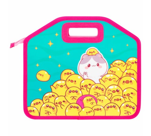 Папка-сумка ЮНЛАНДИЯ, 1 отделение, фетровые ручки, 34х30х11 см, 