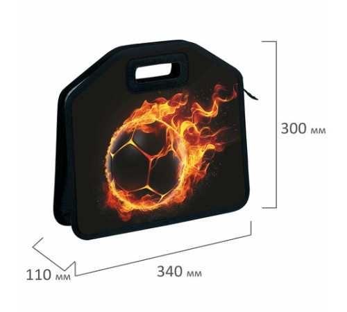 Папка-сумка ЮНЛАНДИЯ, 1 отделение, фетровые ручки, 34х30х11 см, 