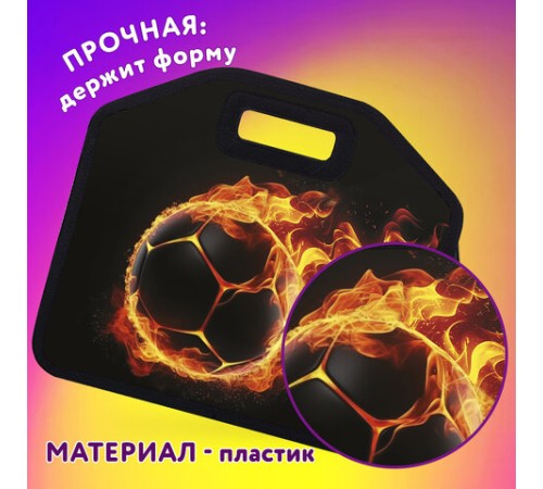 Папка-сумка ЮНЛАНДИЯ, 1 отделение, фетровые ручки, 34х30х11 см, 