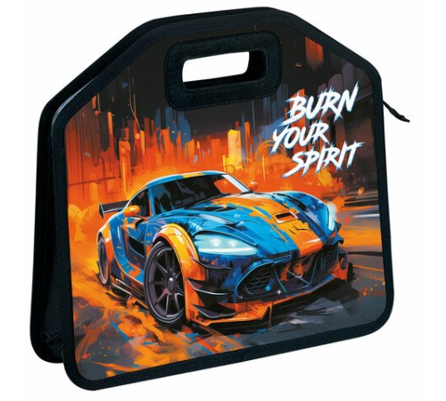 Папка-сумка ЮНЛАНДИЯ, 1 отделение, фетровые ручки, 34х30х11 см, 