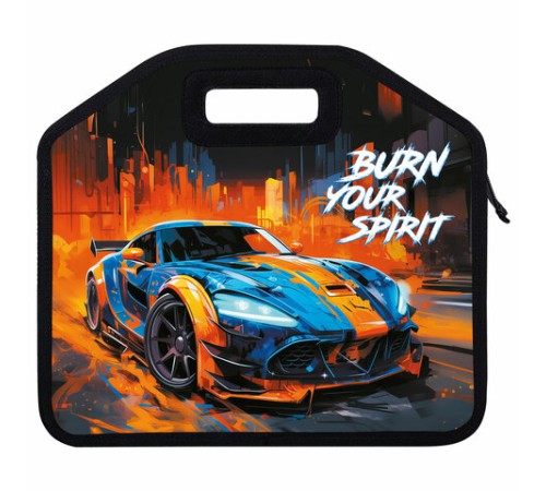 Папка-сумка ЮНЛАНДИЯ, 1 отделение, фетровые ручки, 34х30х11 см, 