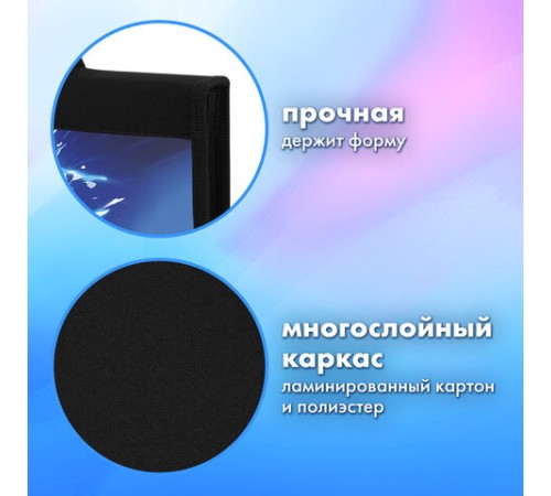 Папка на молнии BRAUBERG А4 с ручкой, с органайзером, 1 отделение, 