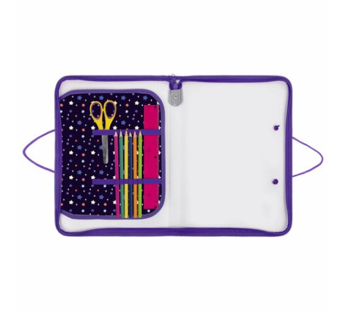 Папка для труда на молнии с ручками ПИФАГОР А4, 1 отделение, пластик, органайзер, 