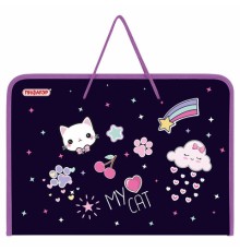 Папка для труда на молнии с ручками ПИФАГОР А4, 1 отделение, пластик, органайзер, 