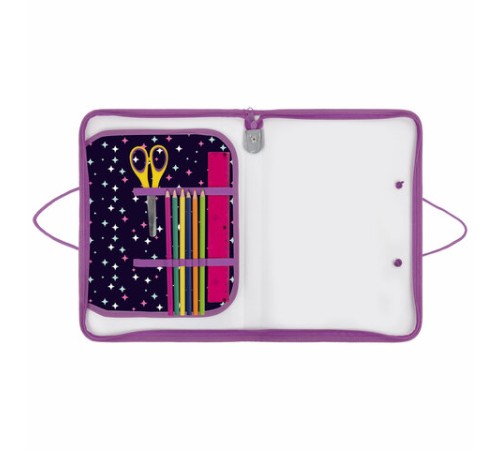 Папка для труда на молнии с ручками ПИФАГОР А4, 1 отделение, пластик, органайзер, 