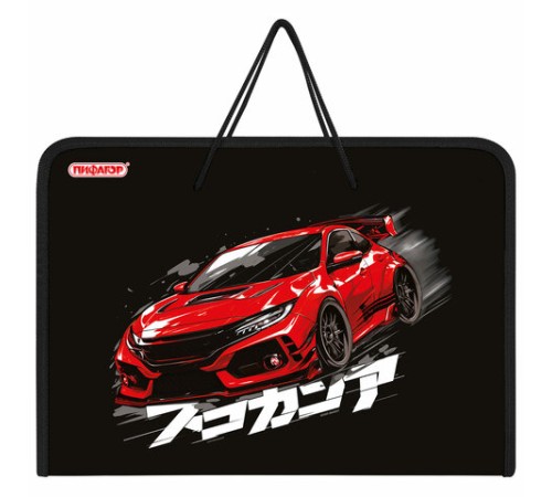 Папка для труда на молнии с ручками ПИФАГОР А4, 1 отделение, пластик, органайзер, 