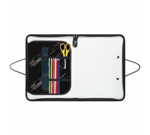 Папка для труда на молнии с ручками ПИФАГОР А4, 1 отделение, пластик, органайзер, 