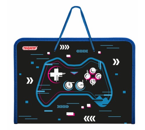 Папка для труда на молнии с ручками ПИФАГОР А4, 1 отделение, пластик, органайзер, 