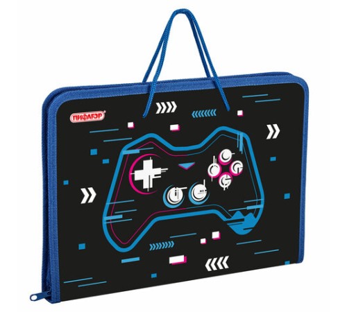 Папка для труда на молнии с ручками ПИФАГОР А4, 1 отделение, пластик, органайзер, 