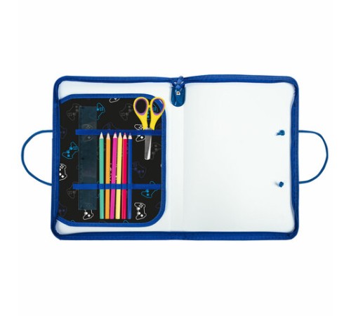 Папка для труда на молнии с ручками ПИФАГОР А4, 1 отделение, пластик, органайзер, 