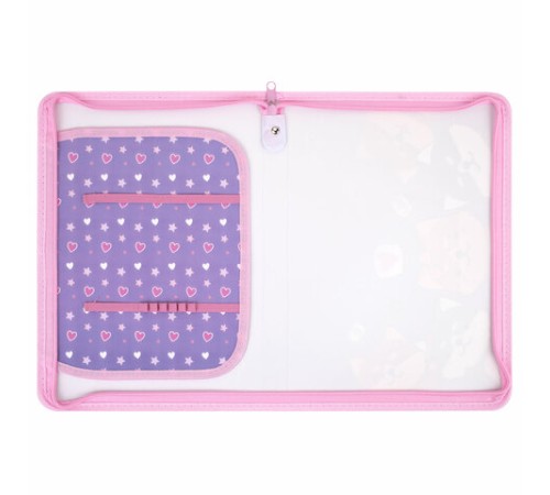 Папка для труда на молнии ЮНЛАНДИЯ А4, 1 отделение, откидная планка, органайзер, 