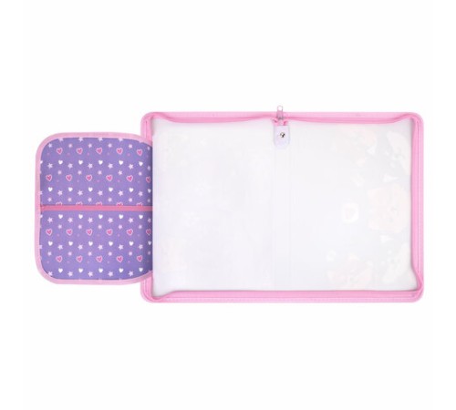 Папка для труда на молнии ЮНЛАНДИЯ А4, 1 отделение, откидная планка, органайзер, 