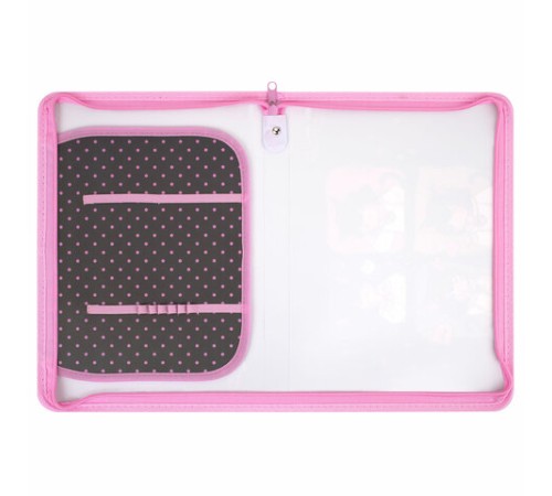 Папка для труда на молнии ЮНЛАНДИЯ А4, 1 отделение, откидная планка, органайзер, 