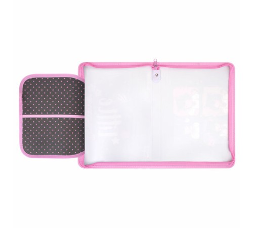 Папка для труда на молнии ЮНЛАНДИЯ А4, 1 отделение, откидная планка, органайзер, 