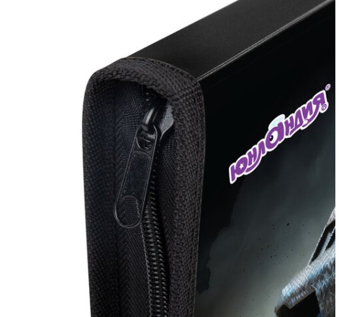 Папка для труда на молнии ЮНЛАНДИЯ А4, 1 отделение, откидная планка, органайзер, 