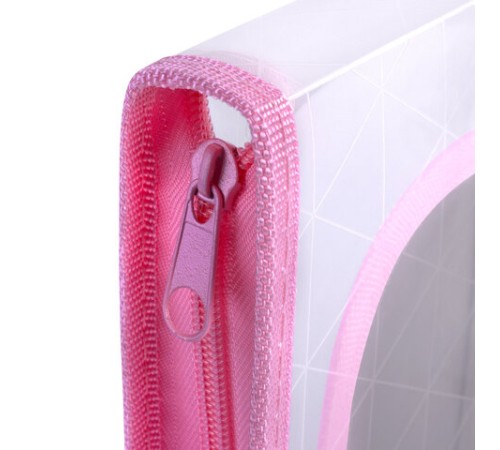 Папка для труда на молнии BRAUBERG KIDS А4, 1 отделение, прозрачная, органайзер, 