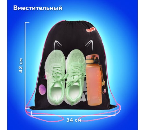 Мешок для обуви ПИФАГОР, 1 отделение, 42х34 см, 