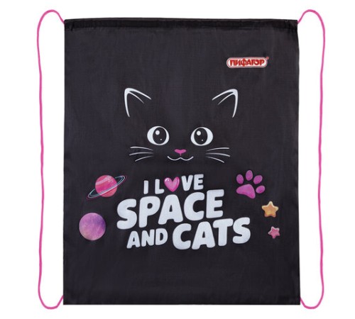 Мешок для обуви ПИФАГОР, 1 отделение, 42х34 см, 