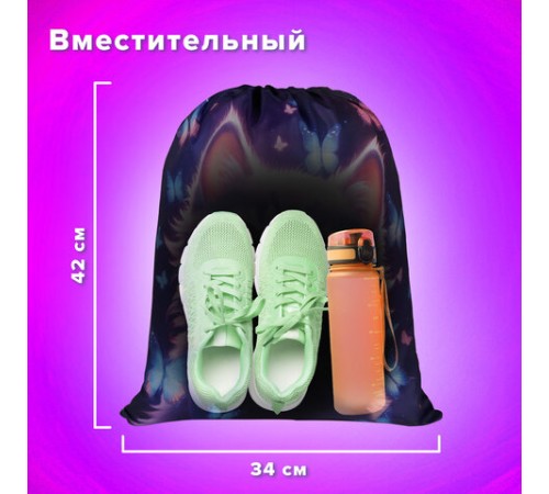 Мешок для обуви BRAUBERG KIDS, с петлей, 42х34 см, 