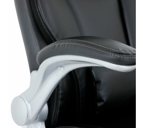 Кресло BRABIX PREMIUM "Phantom EX-553", рециклированная кожа, регулируемый подголовник, черное, 532940
