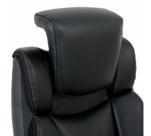 Кресло BRABIX PREMIUM "Phantom EX-553", рециклированная кожа, регулируемый подголовник, черное, 532940
