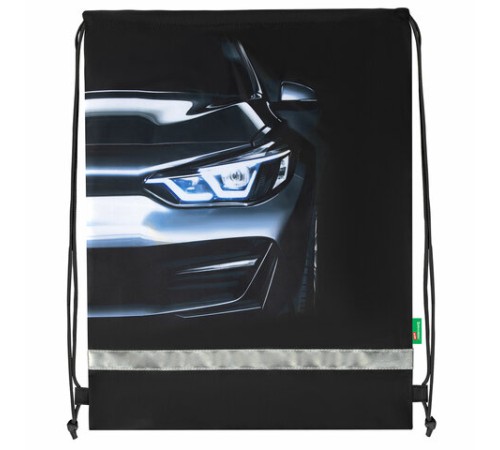 Мешок для обуви BRAUBERG KIDS, светоотражающая полоса, 46х36 см, 