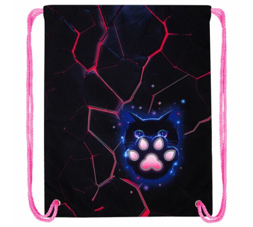 Мешок для обуви BRAUBERG PREMIUM, карман, подкладка, светоотражайка, 43х33 см, 