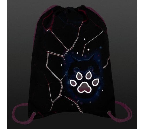 Мешок для обуви BRAUBERG PREMIUM, карман, подкладка, светоотражайка, 43х33 см, 