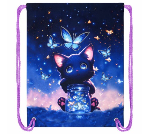 Мешок для обуви BRAUBERG PREMIUM, карман, подкладка, светоотражайка, 43х33 см, 