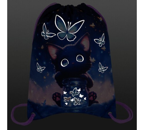 Мешок для обуви BRAUBERG PREMIUM, карман, подкладка, светоотражайка, 43х33 см, 