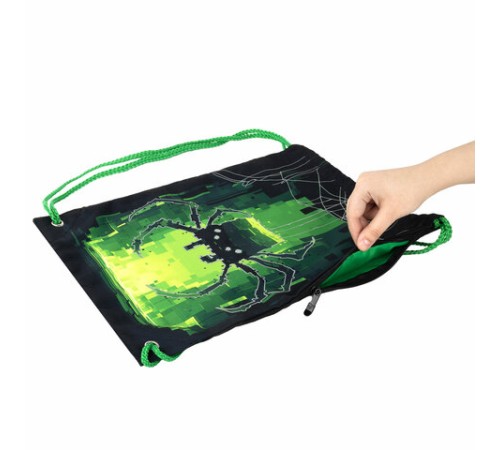 Мешок для обуви BRAUBERG PREMIUM, карман, подкладка, светоотражайка, 43х33 см, 