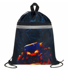 Мешок для обуви BRAUBERG, с петлей, светоотражающая полоса, 2 отделения, 46х36 см, 